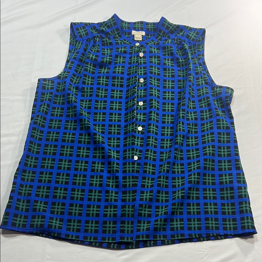 J crew hidden button blouse size 10